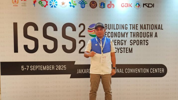 Ketua KONi Sulbar, Syamsul Samad saat menghadiri Rakernas KONI/ISSS 2025