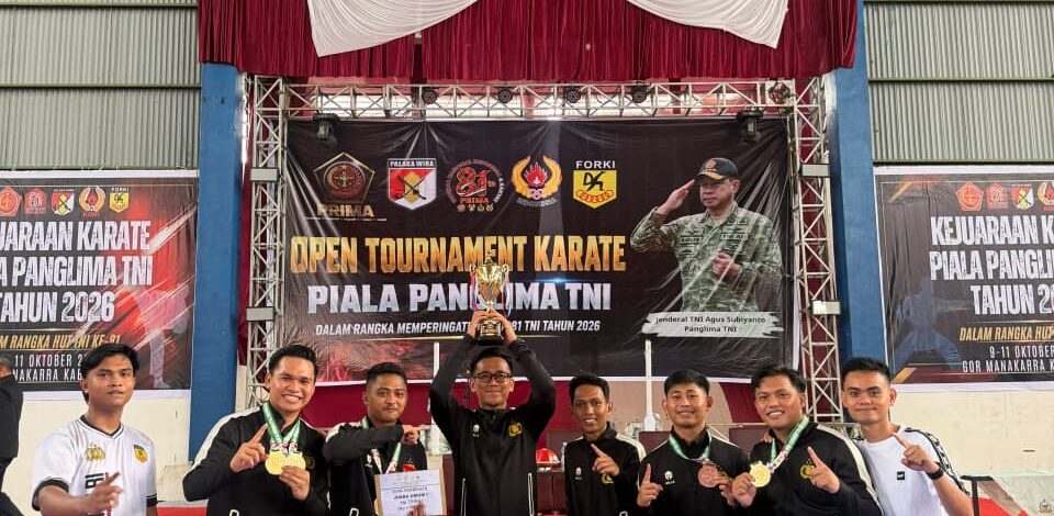 Polda Sulbar Juara Umum, Borong Medali di Kejuaraan Karate Piala Panglima TNI 2026